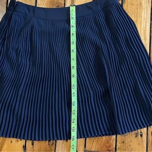 Forever 21 Silky Navy Blue Pleated Short Mini A-line Skirt S